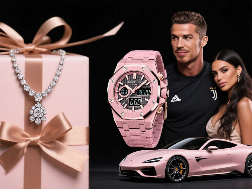 C罗豪掷71万！乔治娜30岁生日获赠粉色奢华电子表